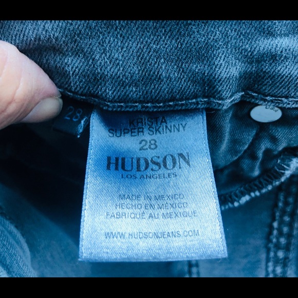 Hudson Gray Wash Super Skinny jeans - size 28 - Picture 5 of 5